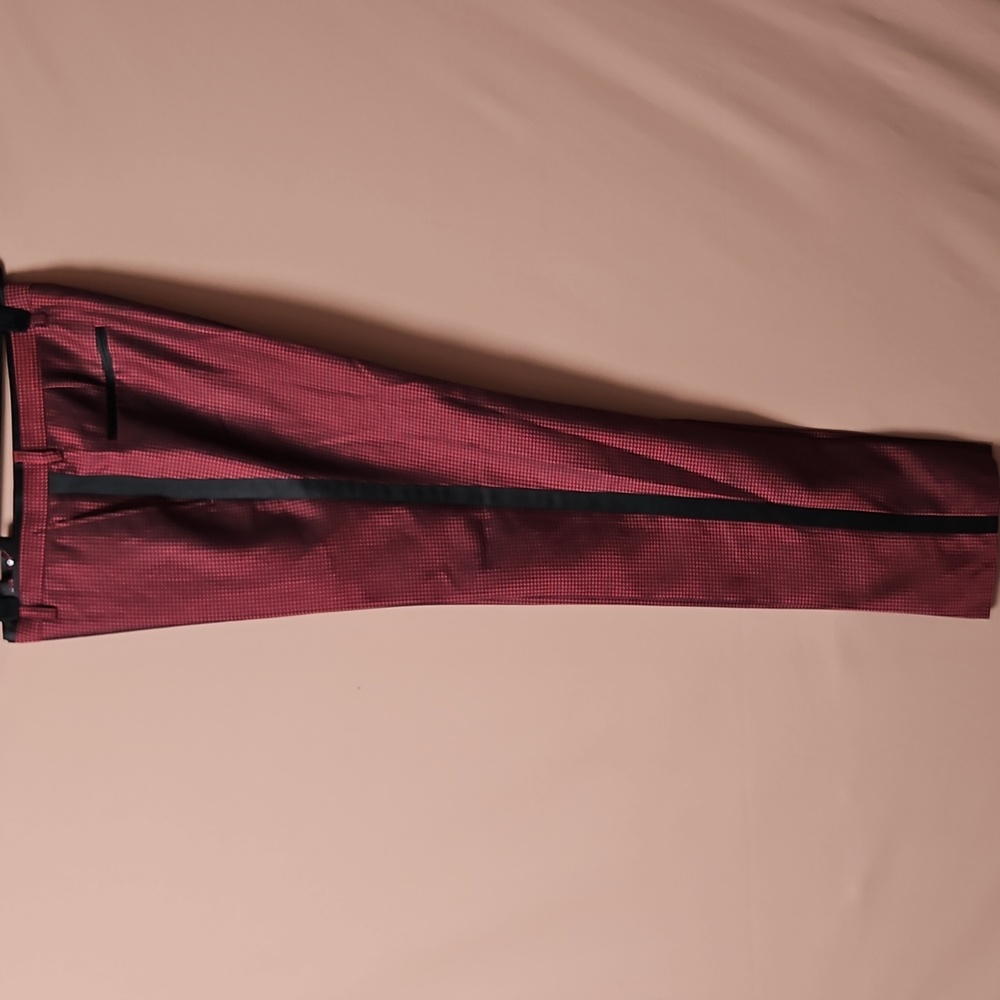 Stitched XXXX COLLECTION-Men's Red Checkered Pants